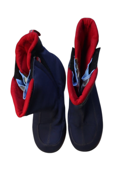 A Blue Winter Boots from Lands' End in size 12Y for neutral. (Back View)