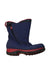 A Navy Winter Boots from Lands' End in size 11Y for neutral. (Front View)