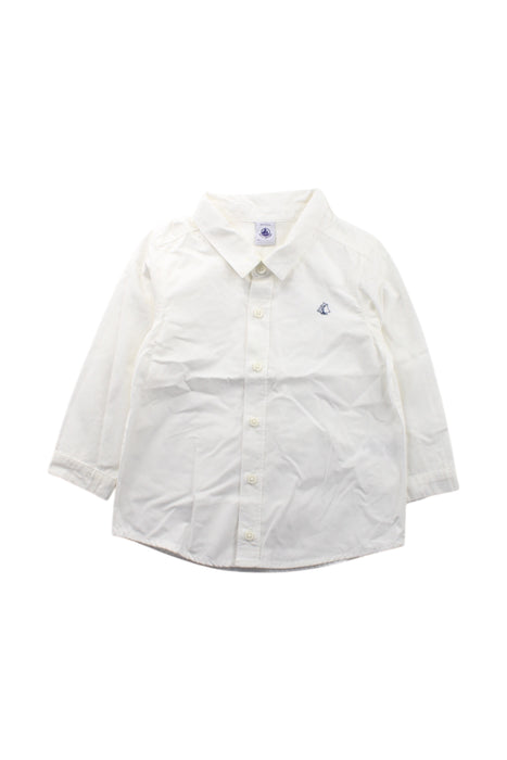 A White Long Sleeve Shirts from Petit Bateau in size 3T for neutral. (Front View)