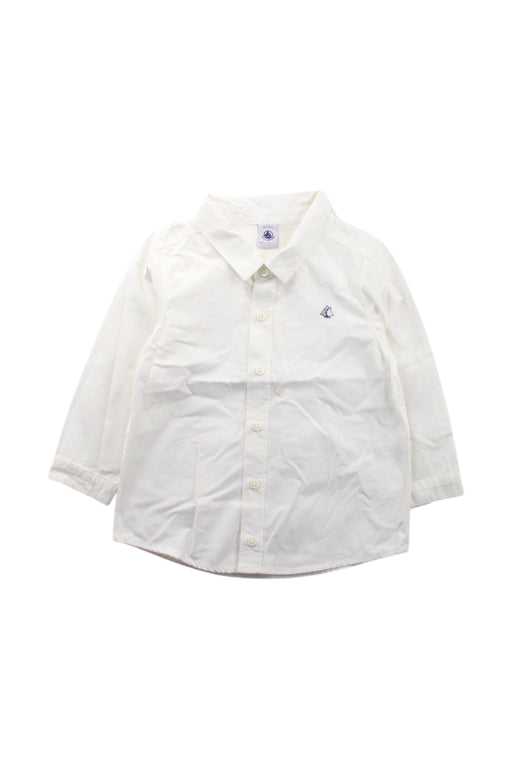 A White Long Sleeve Shirts from Petit Bateau in size 3T for neutral. (Front View)