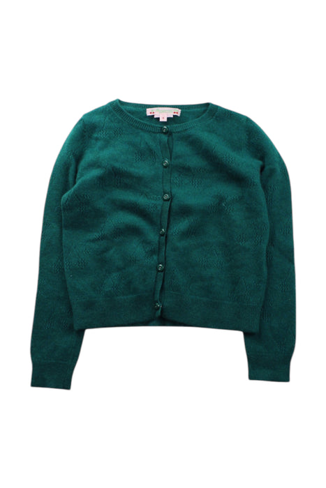 A Green Cardigans from Bonpoint in size 6T for girl. (Front View)