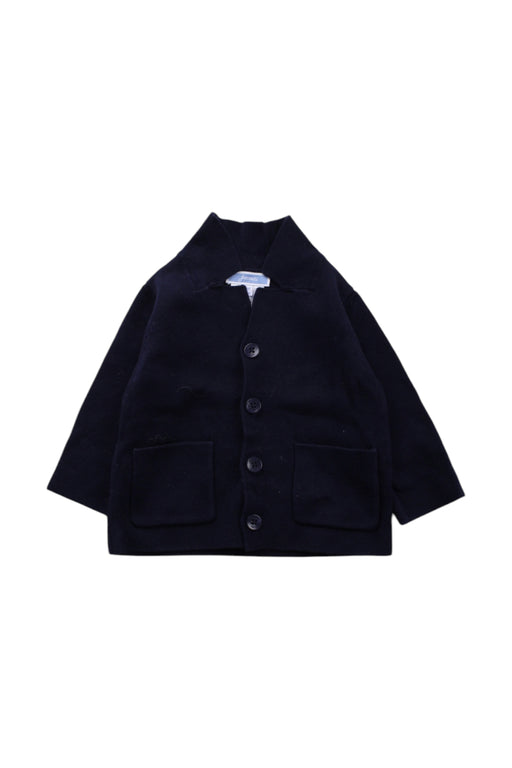 A Navy Cardigans from Jacadi in size 3-6M for neutral. (Front View)