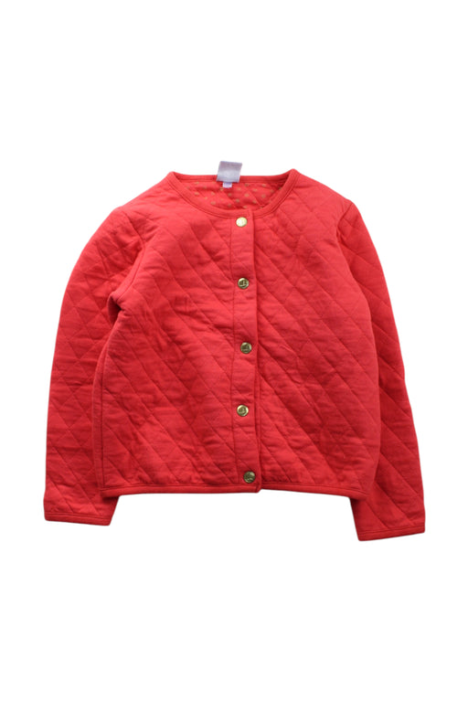 A Red Puffer/Quilted Jackets from Petit Bateau in size 5T for neutral. (Front View)