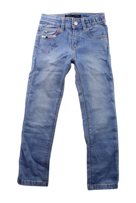 A Blue Jeans from IKKS in size 6T for girl. (Front View)