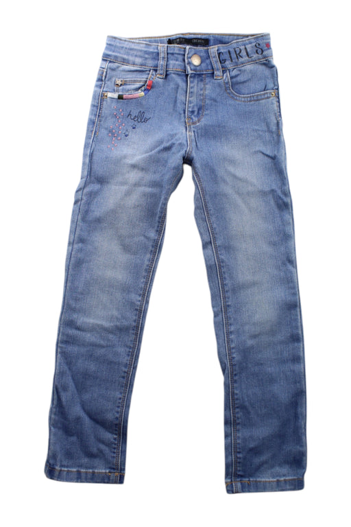 A Blue Jeans from IKKS in size 6T for girl. (Front View)