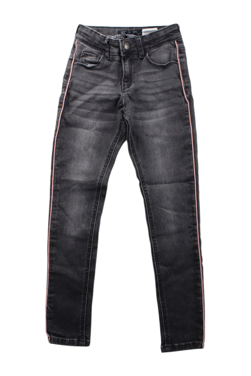 A Black Jeans from IKKS in size 8Y for girl. (Front View)