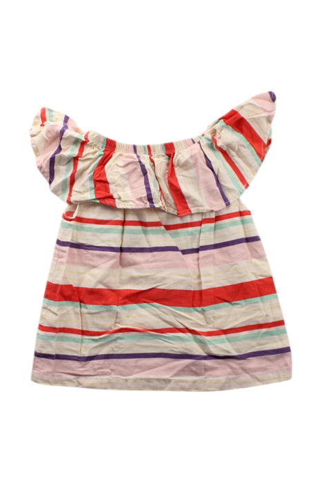 A Multicolour Sleeveless Dresses from Margherita in size 5T for girl. (Back View)