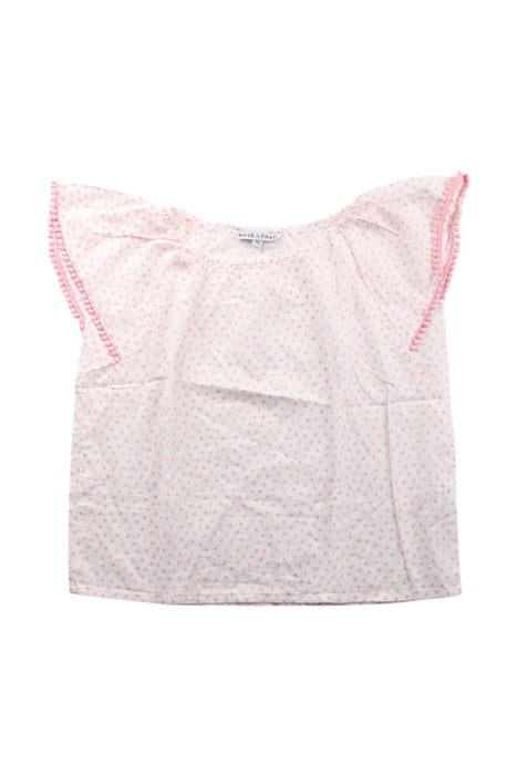 A White Sleeveless Tops from Rose et Théo in size 6T for girl. (Front View)