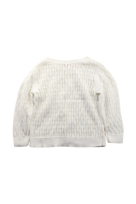 A White Cardigans from Bonpoint in size 8Y for girl. (Back View)
