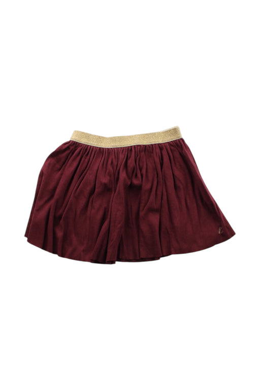 A Burgundy Short Skirts from Petit Bateau in size 6T for girl. (Front View)