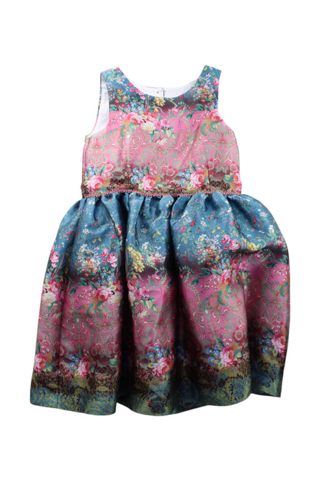 A Multicolour Sleeveless Dresses from Pippa & Julie in size 6T for girl. (Front View)