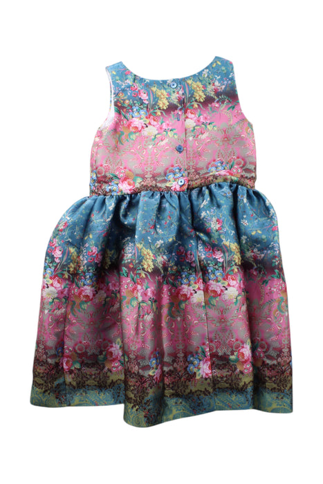A Multicolour Sleeveless Dresses from Pippa & Julie in size 6T for girl. (Back View)