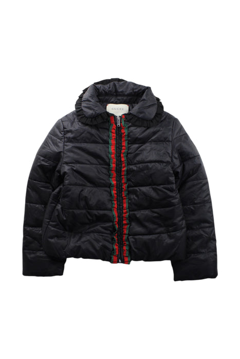 A Black Puffer/Quilted Coats & Outerwear from Gucci in size 4T for girl. (Front View)