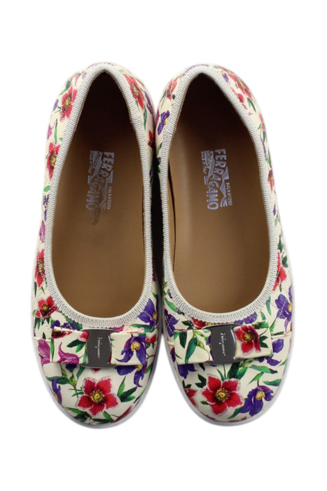 A Multicolour Flats from Salvatore Ferragamo in size 6T for girl. (Back View)