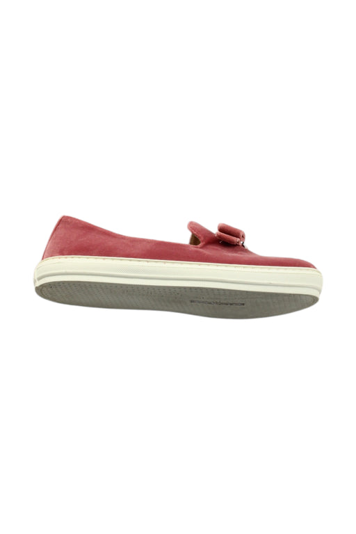 A Red Flats from Salvatore Ferragamo in size 6T for girl. (Front View)