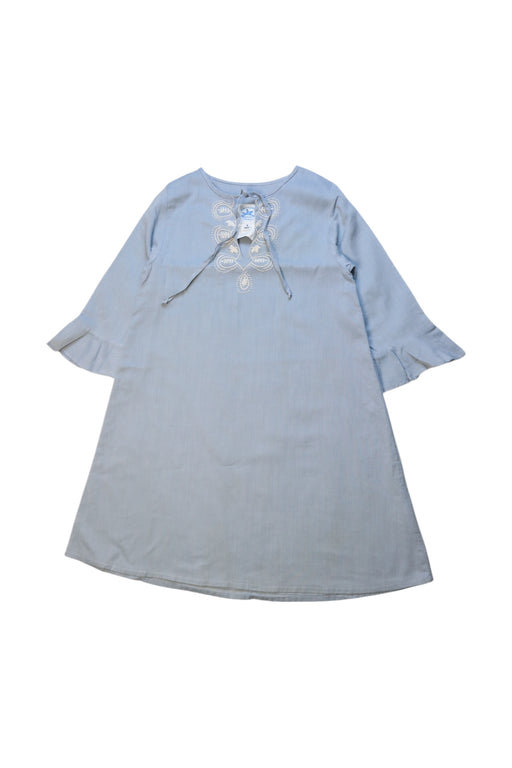 A Blue Long Sleeve Dresses from Charabia in size 4T for girl. (Front View)