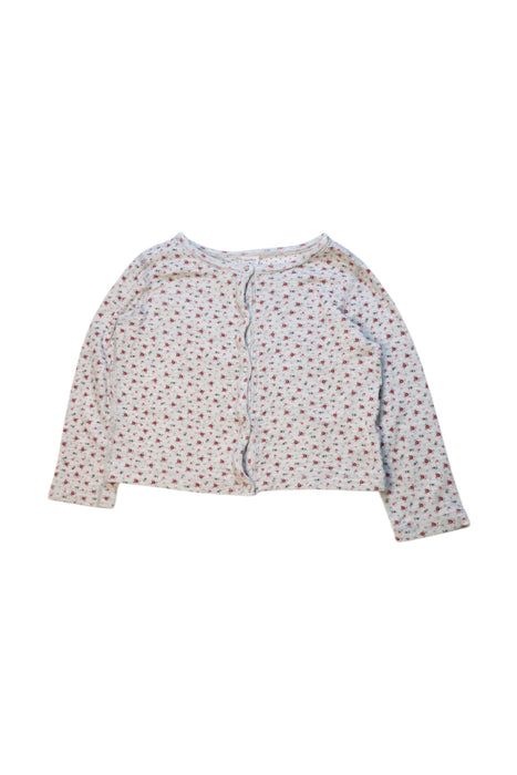 A White Cardigans from Petit Bateau in size 5T for neutral. (Front View)