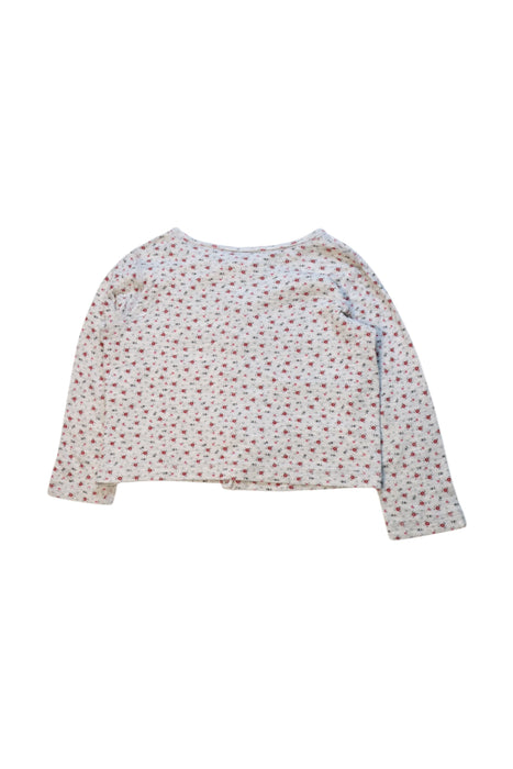 A White Cardigans from Petit Bateau in size 5T for neutral. (Back View)