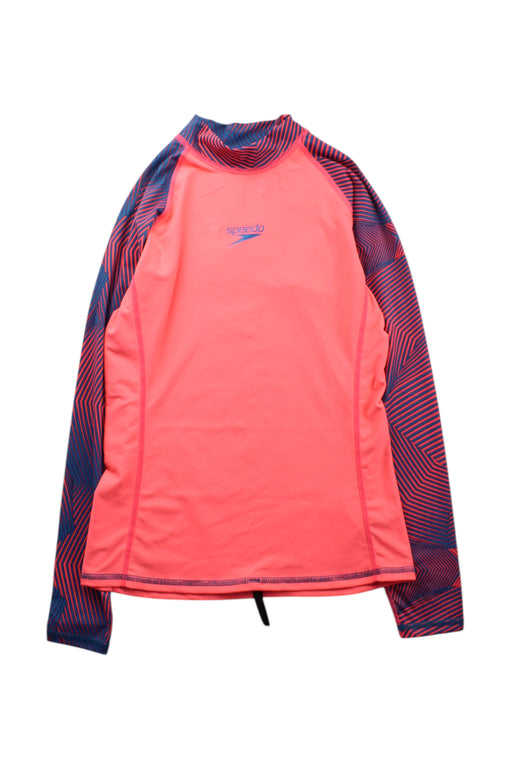A Pink Rash Guards from Speedo in size 12Y for neutral. (Front View)