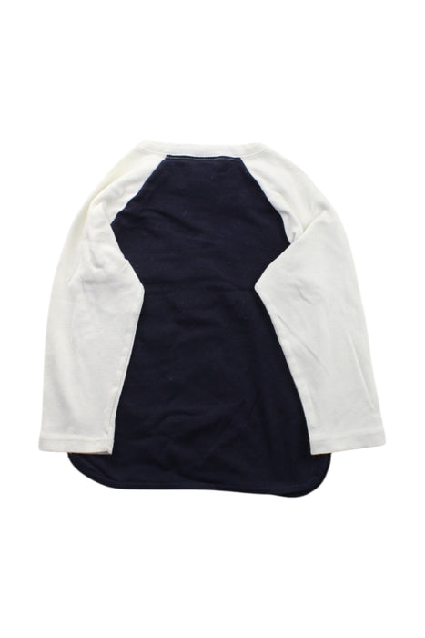 A Navy Long Sleeve T Shirts from Petit Bateau in size 12-18M for neutral. (Back View)