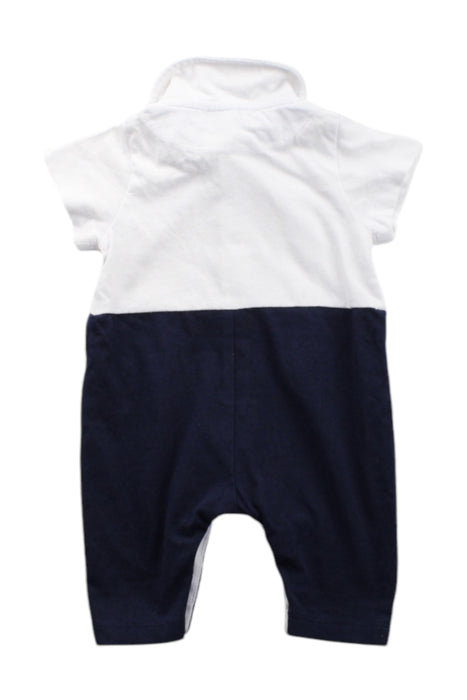A White Short Sleeve Rompers from Armani in size 0-3M for neutral. (Back View)