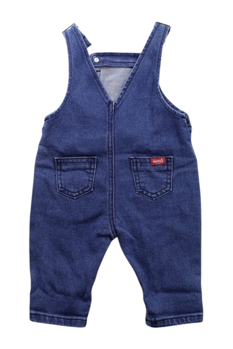 A Blue Long Overalls from Seed in size 3-6M for neutral. (Back View)