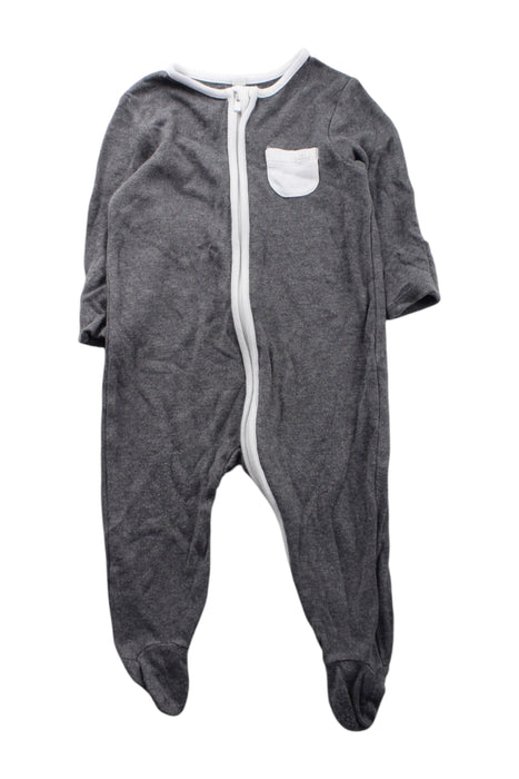 A Grey Onesies from Mori in size 6-12M for neutral. (Front View)