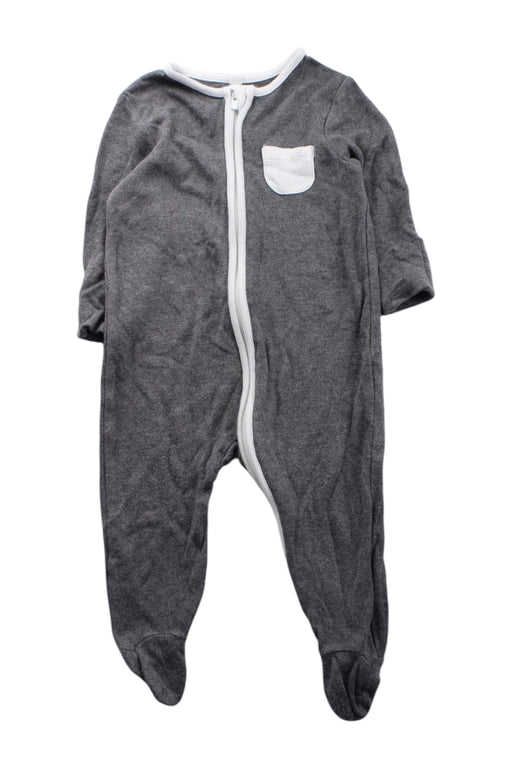 A Grey Onesies from Mori in size 6-12M for neutral. (Front View)