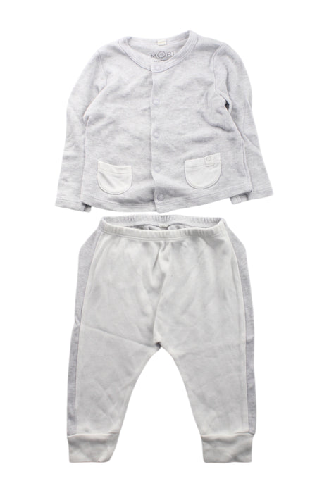 A Grey Gift Sets from Mori in size 3-6M for neutral. (Front View)