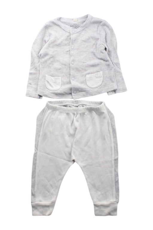 A Grey Gift Sets from Mori in size 3-6M for neutral. (Front View)