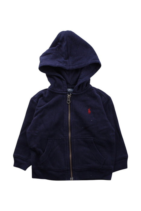 A Navy Hooded Sweatshirts from Polo Ralph Lauren in size 6-12M for neutral. (Front View)
