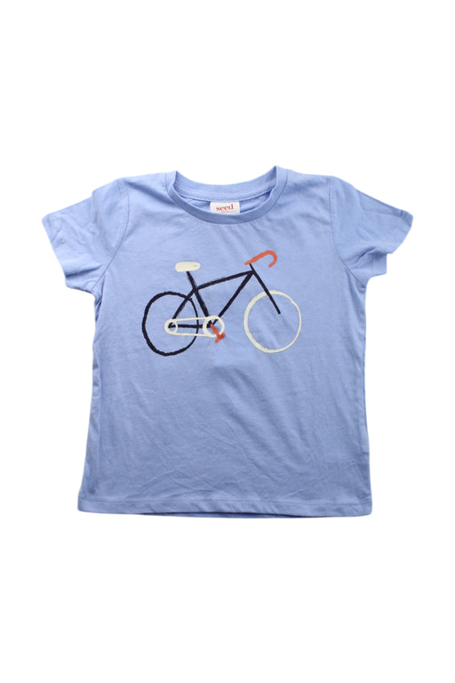 A Blue Short Sleeve T Shirts from Seed in size 3T for neutral. (Front View)