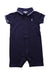 A Navy Short Sleeve Rompers from Ralph Lauren in size 6-12M for neutral. (Front View)