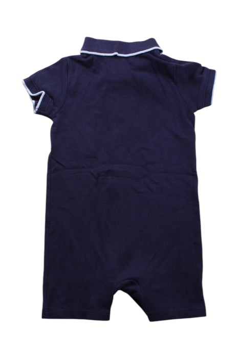 A Navy Short Sleeve Rompers from Ralph Lauren in size 6-12M for neutral. (Back View)
