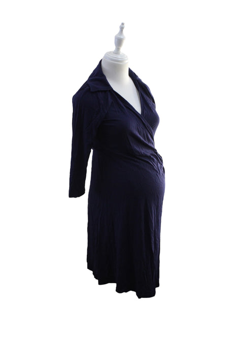 A Navy Long Sleeve Dresses from Seraphine in size Maternity-XS for maternity. (Front View)