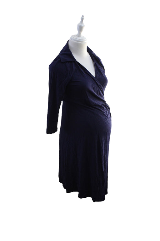 A Navy Long Sleeve Dresses from Seraphine in size Maternity-XS for maternity. (Front View)