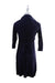 A Navy Long Sleeve Dresses from Seraphine in size Maternity-XS for maternity. (Back View)