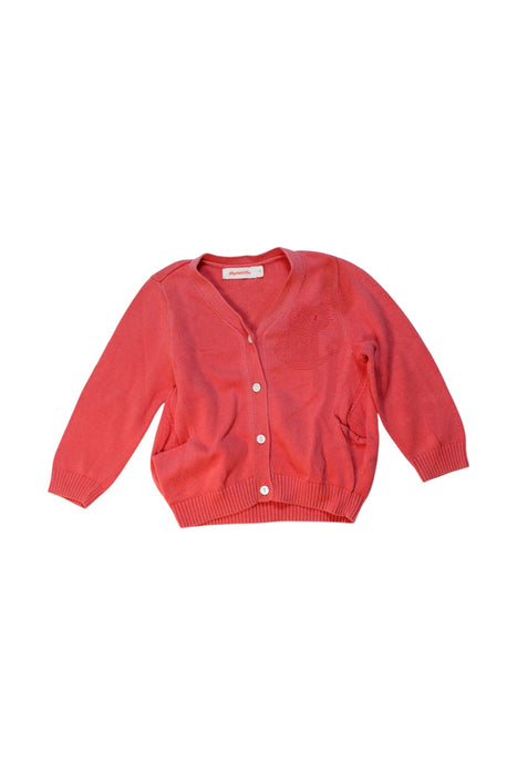A Pink Cardigans from Momonittu in size 3-6M for girl. (Front View)