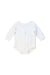 A White Long Sleeve Bodysuits from Mides in size 6-12M for neutral. (Front View)