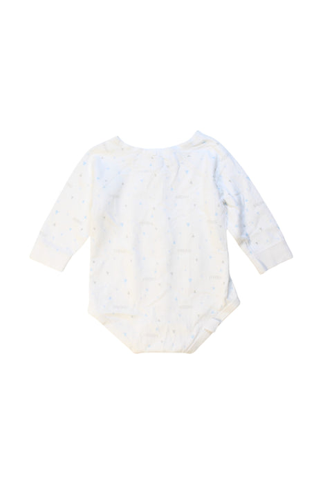 A White Long Sleeve Bodysuits from Mides in size 6-12M for neutral. (Back View)
