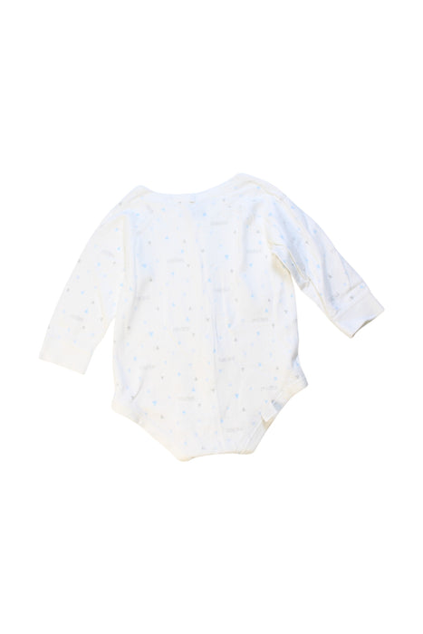 A White Long Sleeve Bodysuits from Mides in size 0-3M for neutral. (Back View)