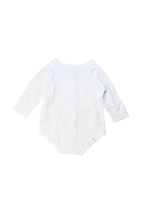 A White Long Sleeve Bodysuits from Mides in size 0-3M for neutral. (Back View)