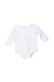 A White Long Sleeve Bodysuits from Mides in size 0-3M for neutral. (Front View)