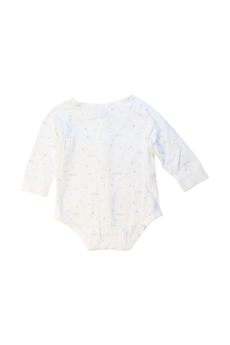 A White Long Sleeve Bodysuits from Mides in size 0-3M for neutral. (Back View)