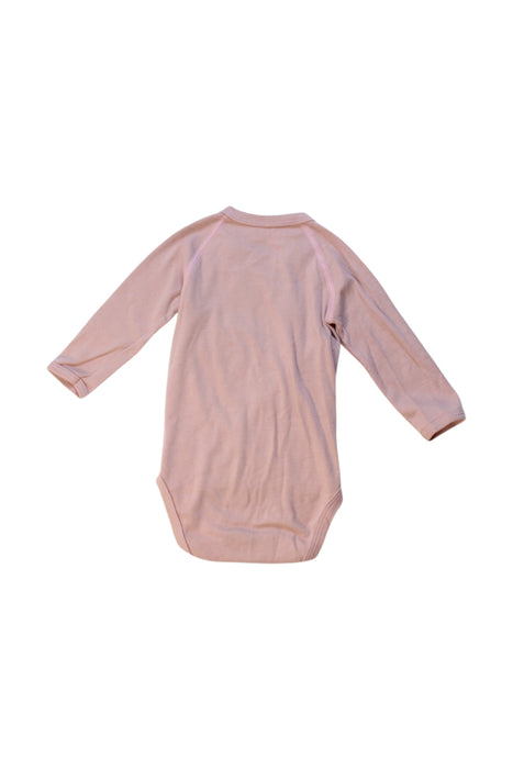 A Pink Long Sleeve Bodysuits from Petit Bateau in size 3-6M for girl. (Back View)