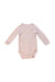 A Peach Long Sleeve Bodysuits from Petit Bateau in size 3-6M for girl. (Front View)