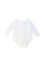 A White Long Sleeve Bodysuits from Mides in size 3-6M for neutral. (Back View)