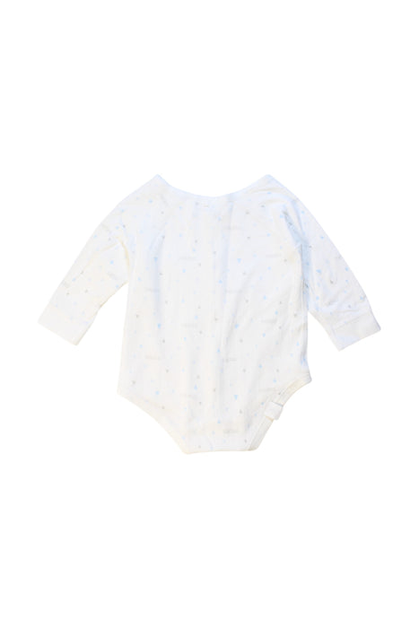 A White Long Sleeve Bodysuits from Mides in size 3-6M for neutral. (Back View)