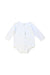 A White Long Sleeve Bodysuits from Mides in size 0-3M for neutral. (Front View)