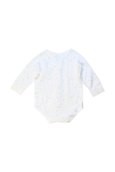 A White Long Sleeve Bodysuits from Mides in size 0-3M for neutral. (Back View)